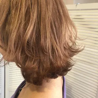 カラー なつき/艶ピンク/ girly hairのヘアスタイル
