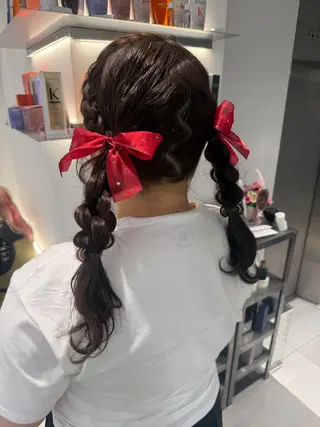 ヘアアレンジ ヘアセット🎀耳つぼ 👂💎MONAMIのヘアスタイル