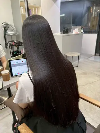 ロング パーマ 🍒モテ暖色カラー × うる艶✧ ゆなのヘアスタイル