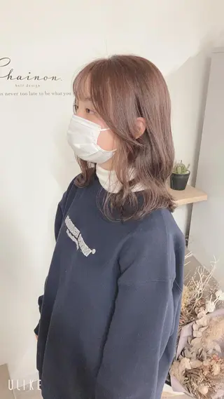 ミディアム カラー Chainon 山中 拓也のヘアスタイル