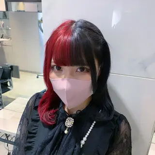 セミロング カラー もてぎさやか👩🏻 🪄巻ける縮毛矯正のヘアスタイル