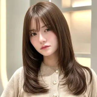 セミロング 縮毛矯正/艶髪🦋 髪質改善　ゆうとのヘアスタイル