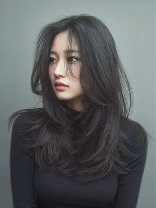 ロング カラー 🍒モテ暖色カラー × うる艶✧ ゆなのヘアスタイル