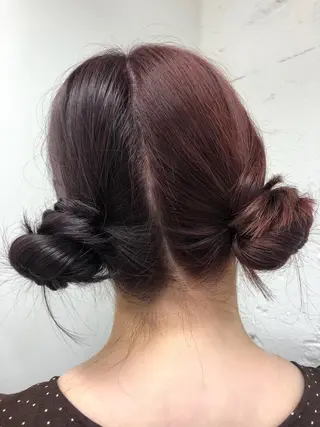 ミディアム カラー ヘアアレンジ yuuna/ レイヤーカット🎀のヘアスタイル