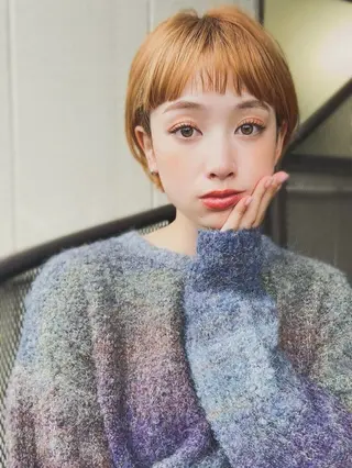 ショート 髪質改善✨透明感 カラー🫧KAORIのヘアスタイル