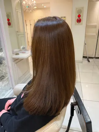 ロング カラー ツヤ重視 ワンカラー🫧Mioのヘアスタイル
