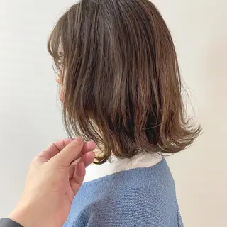ミディアム カラー レイヤーボブ/ボブ 仲川和人のヘアスタイル