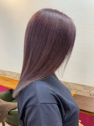セミロング カラー YUI/ ブリーチカラー🌷のヘアスタイル