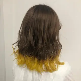 セミロング カラー マンツーマンサロン 🤍Tanakaのヘアスタイル