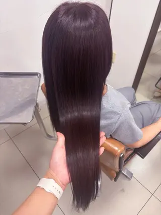 セミロング カラー 頭皮×髪質改善 透明感カラー💎中村のヘアスタイル