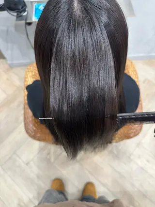 ロング カラー 菊池 諒平のヘアスタイル