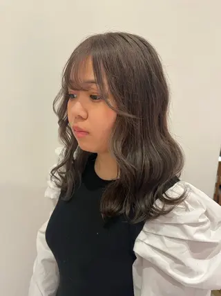 ロング カラー ramphy 柴原 夢奈のヘアスタイル