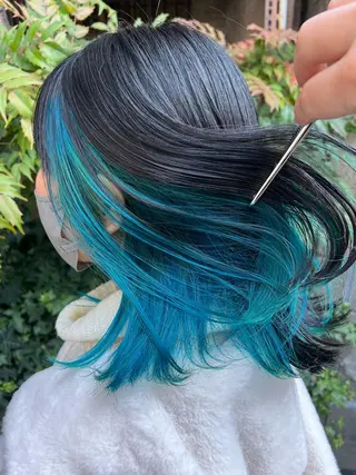 ミディアム スダユーヤ 💫推しカラーウルフのヘアスタイル