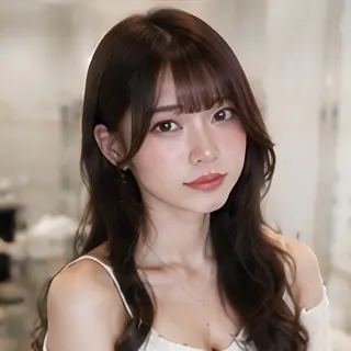 ロング 縮毛矯正/レイヤー/ 前髪カット/おばかんのヘアスタイル