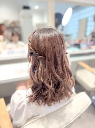 ミディアム ヘアアレンジ ⭐︎moe 【ヘアセット🧸】のヘアスタイル