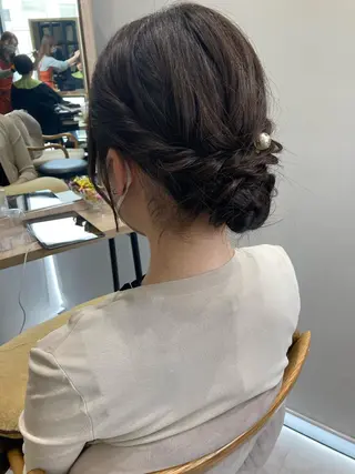 ミディアム ✨色持ちの良い艶 カラー✨蟹江真世のヘアスタイル