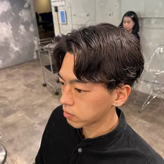 ショート カラー パーマ ヘアアレンジ メンズ キッズ 🔷横浜1のパーマ 職人🔷将太郎のヘアスタイル