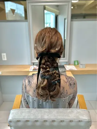 ヘアアレンジ 🎀ゆづき🫧 透明感/アレンジ💖のヘアスタイル