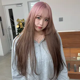 ロング カラー エクステモデル募集 💗大阪梅田/川上のヘアスタイル