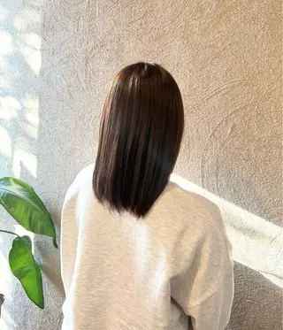 ミディアム うる艶/髪質改善/ 透明感カラー/toaのヘアスタイル