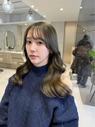 ロング カラー 透明感カラー🌿 グレージュ🐺陽介のヘアスタイル