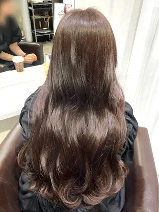 ロング カラー 福本 梓のヘアスタイル