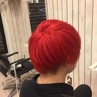 ショート メンズ ブリーチ/ウルフ特化 渋谷カルチャー交差点のヘアスタイル