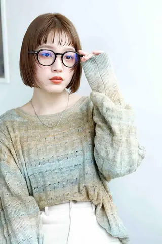 ショート カラー パーマ ヘアケア特化型サロン newi 京橋のヘアスタイル