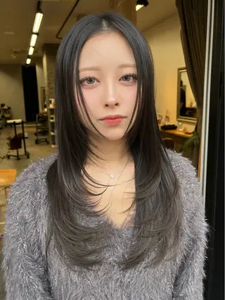 ロング レイヤー/縮毛矯正 /新宿/佐藤巧己✨のヘアスタイル
