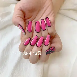 セミロング ネイルJaol 池袋のネイルデザイン