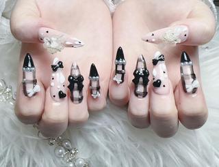 ネイル K.bi_nail ネイル長さ出し専門店のネイルデザイン