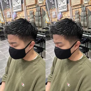 ショート メンズ センターパート ／植田のヘアスタイル