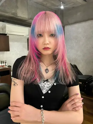 ロング カラー 梅田デザインカラー 🌈🏆ヒノキのヘアスタイル