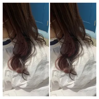 セミロング カラー レイヤーカット×髪質 改善💎HARUKAのヘアスタイル