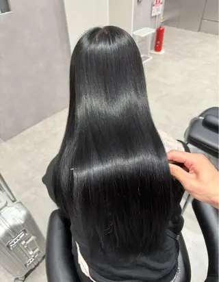 ロング カラー パーマ ヘアアレンジ 縮毛矯正/髪質改善/ ブリーチ毛/木元渓太のヘアスタイル