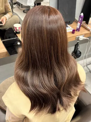 セミロング カラー 🤍艶モテカラー♡ ブラウン🤍Rimiのヘアスタイル