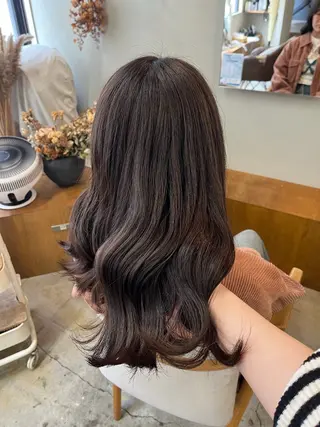 セミロング カラー 透明感カラー/名古屋 /栄/木下奈々望のヘアスタイル