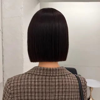 ミディアム カラー mei ボブ ショートボブ特化🤎のヘアスタイル