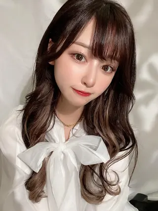 ロング カラー 銀座✨レイヤーカット 顔まわり/坂本亜裟海のヘアスタイル