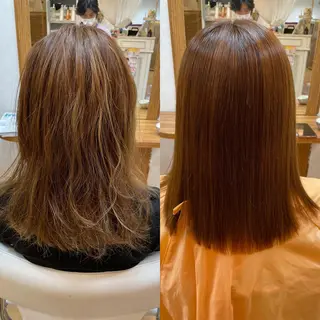 ミディアム 高畑×縮毛矯正 松下直揮のヘアスタイル