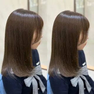 ミディアム 髪質改善🩵縮毛矯正 代々木/木下のヘアスタイル
