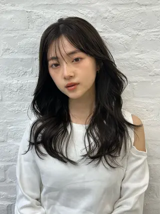 セミロング カラー 前髪顔まわりカット 🌈中村海聖のヘアスタイル