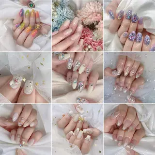 ネイル 渋谷／チップ長さ出し 👑アプレgel-xのネイルデザイン