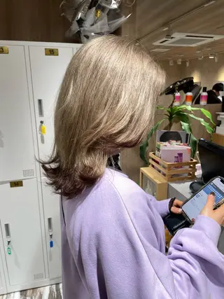 ミディアム カラー ヘアアレンジ HairMake 3 🐬NANAMIのヘアスタイル