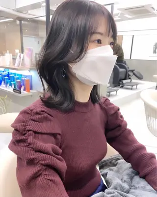 ミディアム カラー 樫原裕二/似合わせ カット/透明感カラーのヘアスタイル