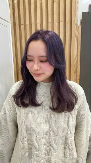 セミロング カラー ヘアアレンジ Hatanaka Airiのヘアスタイル