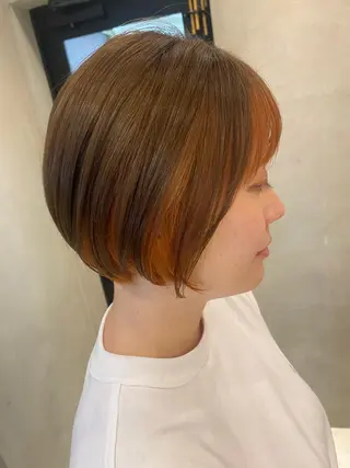 セミロング 新宿/顔周りカット +レイヤー=しずく♩のヘアスタイル