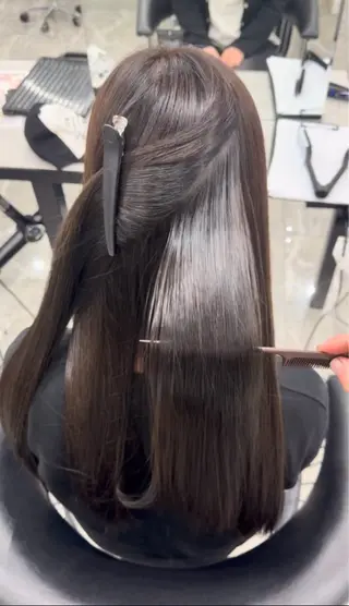 ロング りきと🦋河原町 縮毛矯正/艶カラーのヘアスタイル