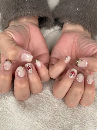ネイル 手描き🌸ニュアンス monny nailのネイルデザイン
