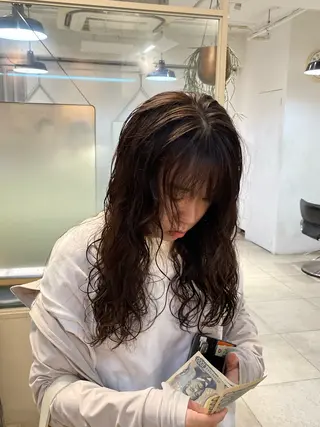 ロング パーマ とば みゆうのヘアスタイル
